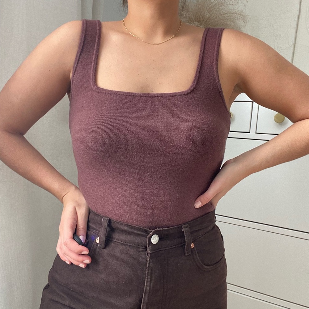 abercrombie soft knit tank top